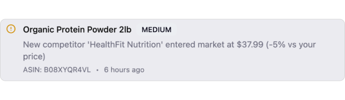 See competitor moves instantly